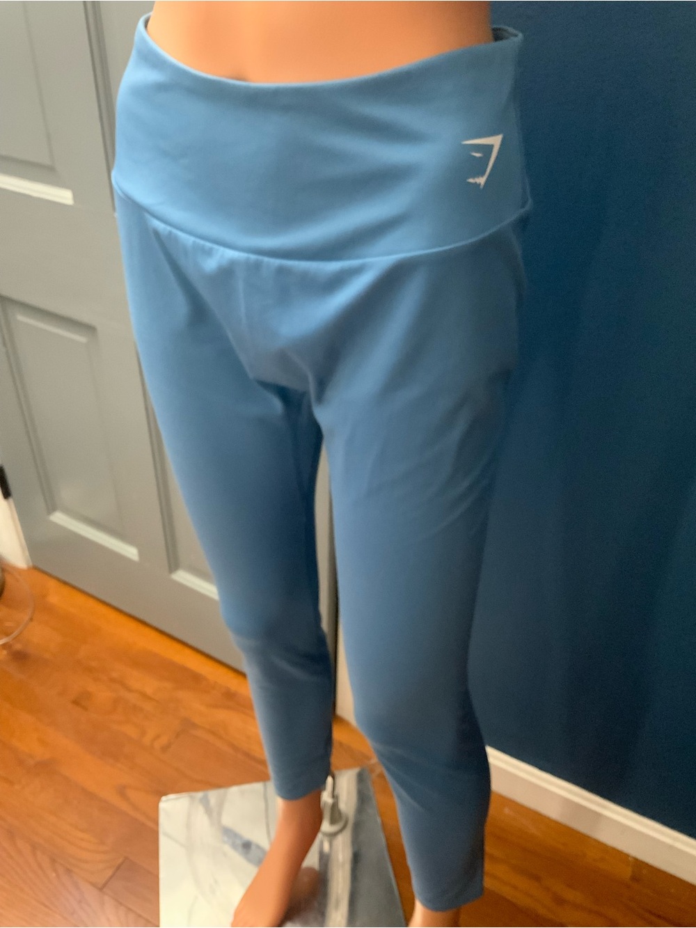 Gymshark High-Waist Ankle-Length Leggings in Dusty Blue